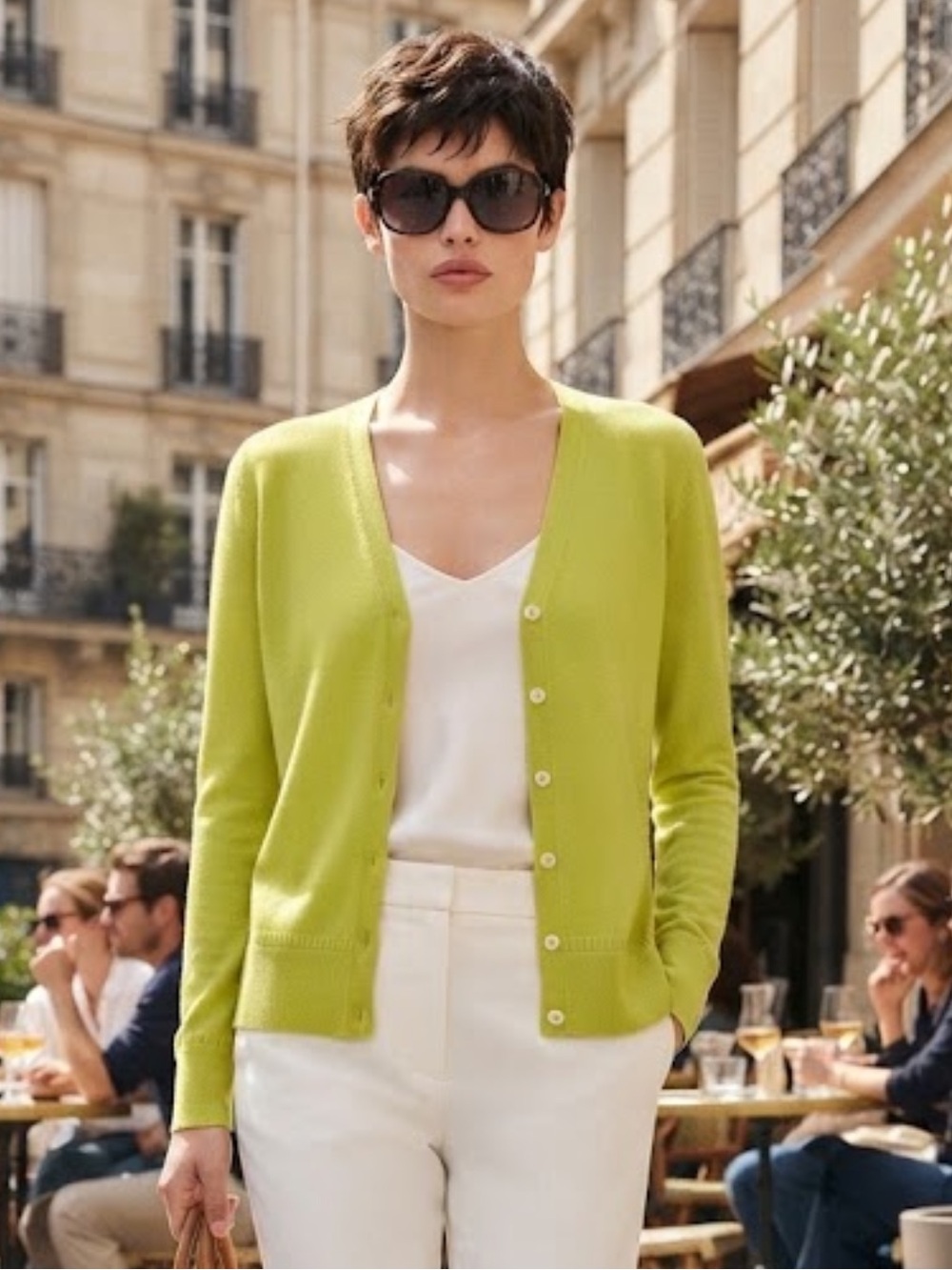 NWOT Saks Fifth Ave Green 100% Silk Green Button Cardigan Size XL
